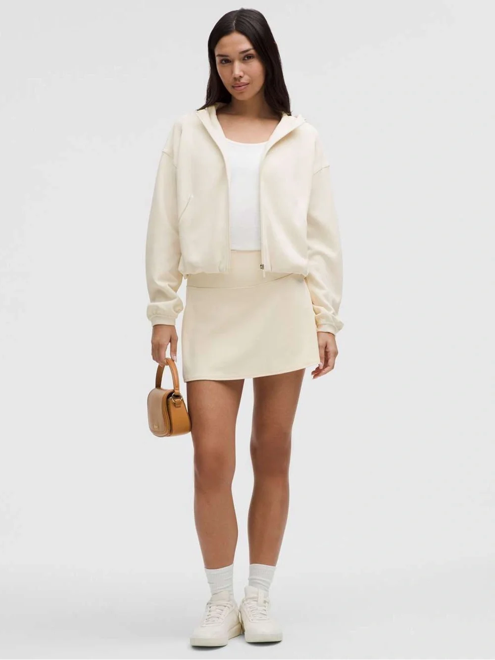 344. Lululemon Softstreme Full-Zip Hoodie Bone or white opal 8 & 10